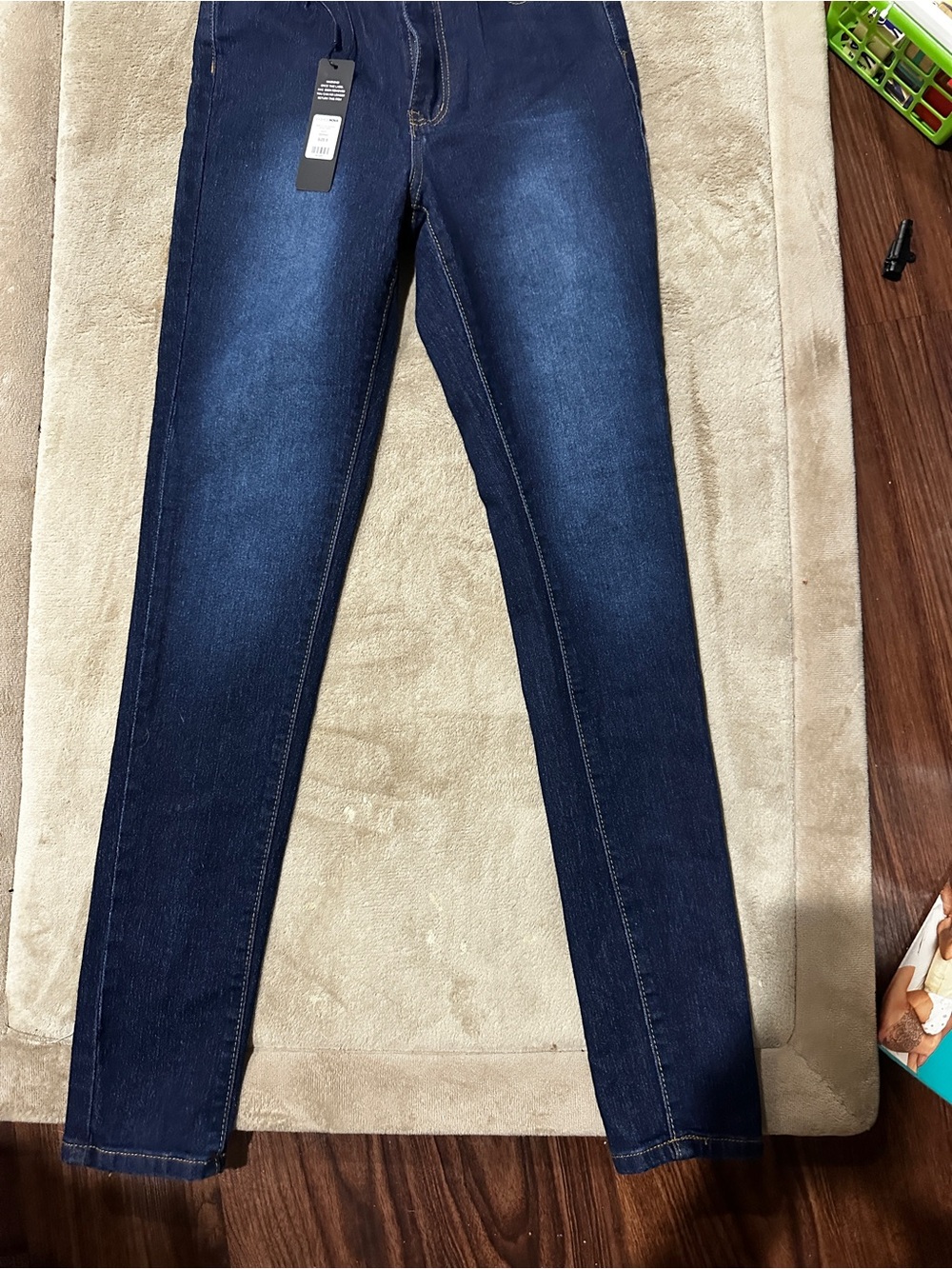 Fashion Nova Navy Blue High-Rise Skinny Jeans
